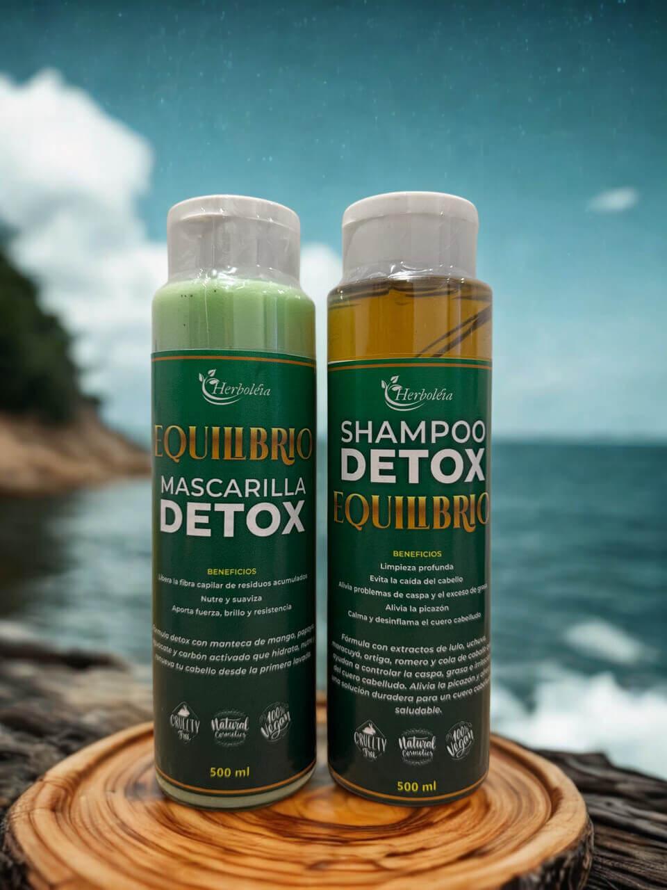 Champú Détox Equilibrio Limpia Elimina Impurezas y Grasa Del Cabello - Acondicionador - Mi tienda herboléia