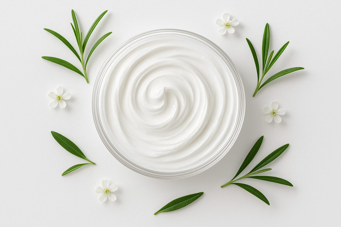 Crema blanca con aroma de tea tree