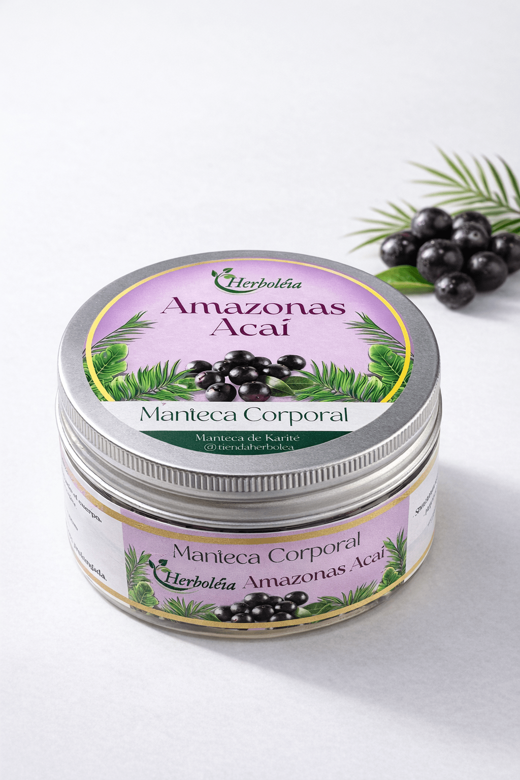 Mantequilla corporal açaí antibacterial textura - Herboléia Colombia