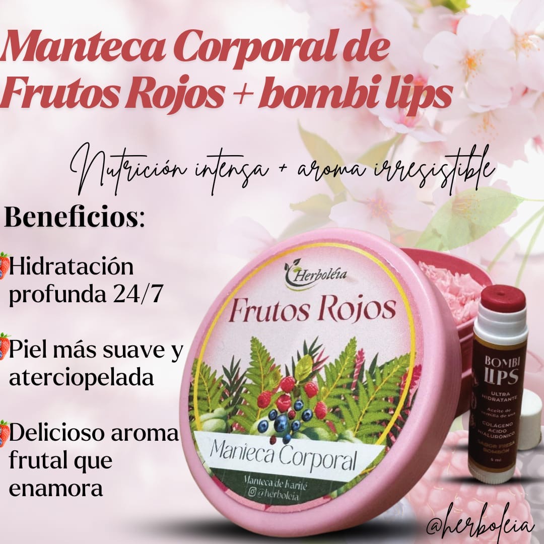 MANTEQUILLA CORPORAL FRUTOS ROJOS hidratante piel seca psoriasis