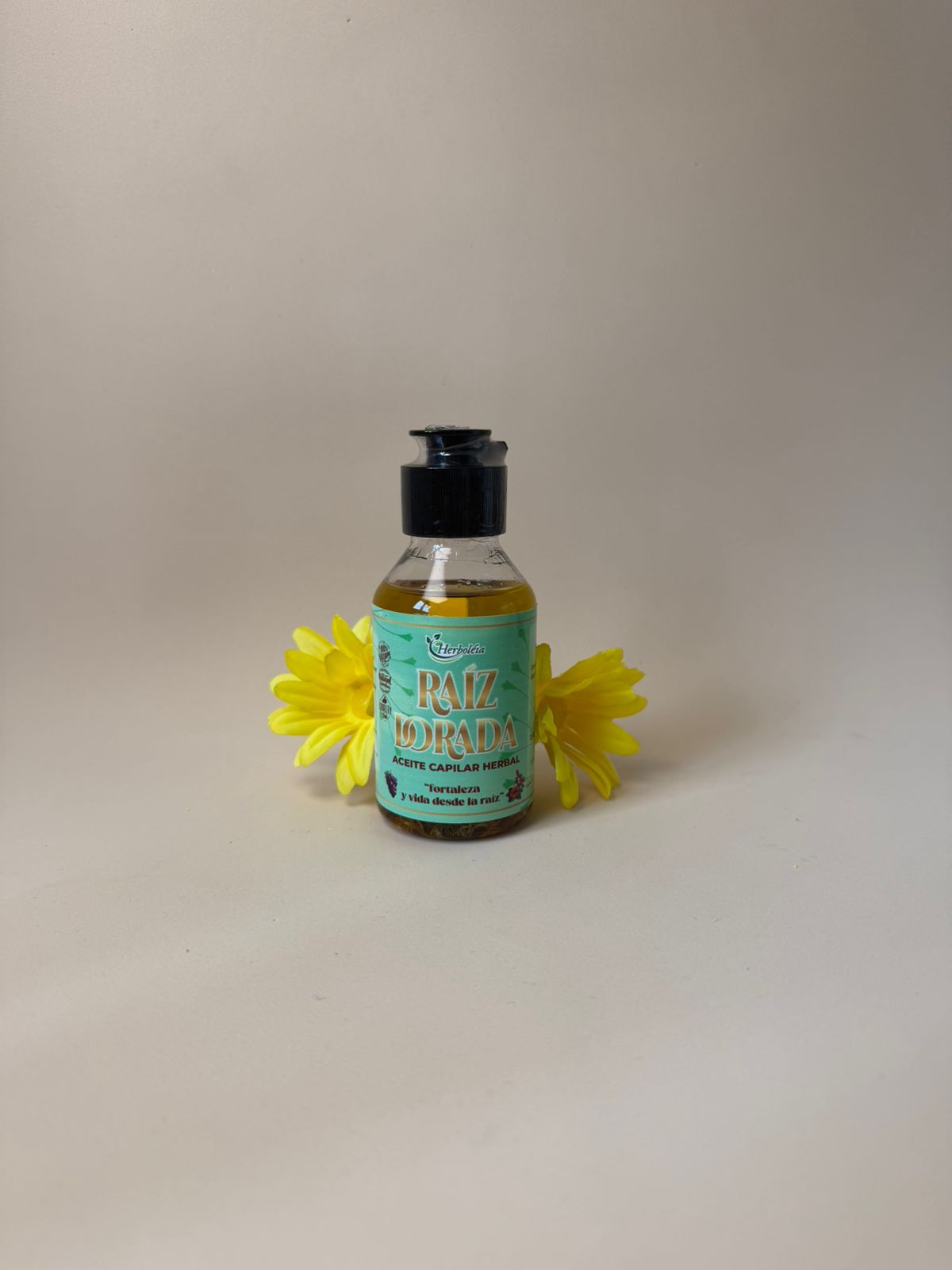 Aceite herbal capilar sin sulfatos Colombia fortalece raíz - Herboléia