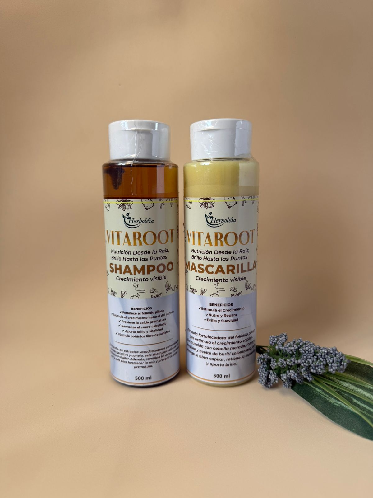 Kit champú cebolla morada con acondicionador anticaída - Herboléia