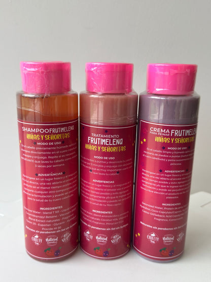 Champú Frutal Natural para Niñas y Señoritas - Crecimiento y Brillo