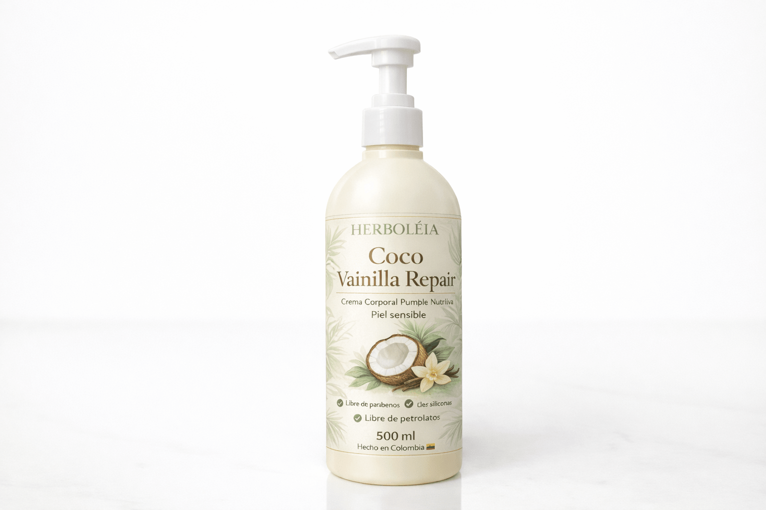 Crema Corporal Hidratante 500ml | Loción Corporal Natural para Piel Seca - Mi tienda herboléia