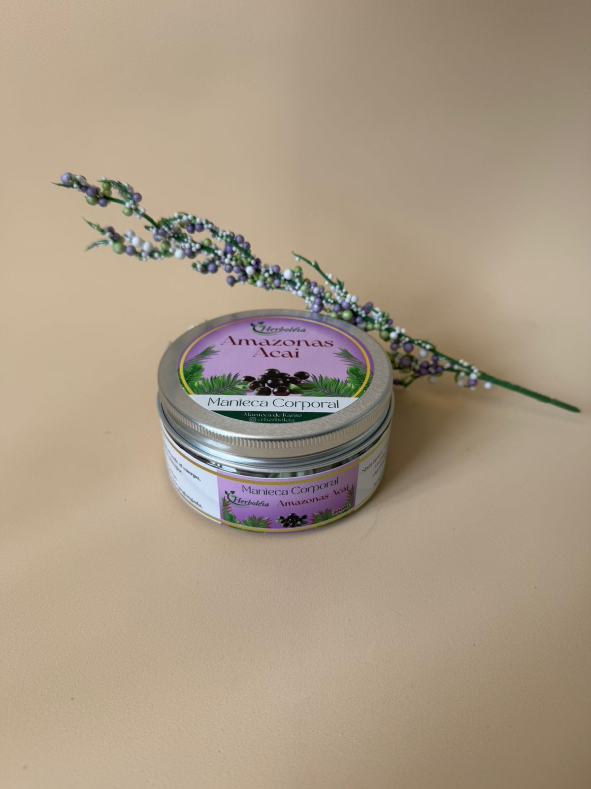 Crema corporal amazónica açaí Colombia ingredientes - Herboléia