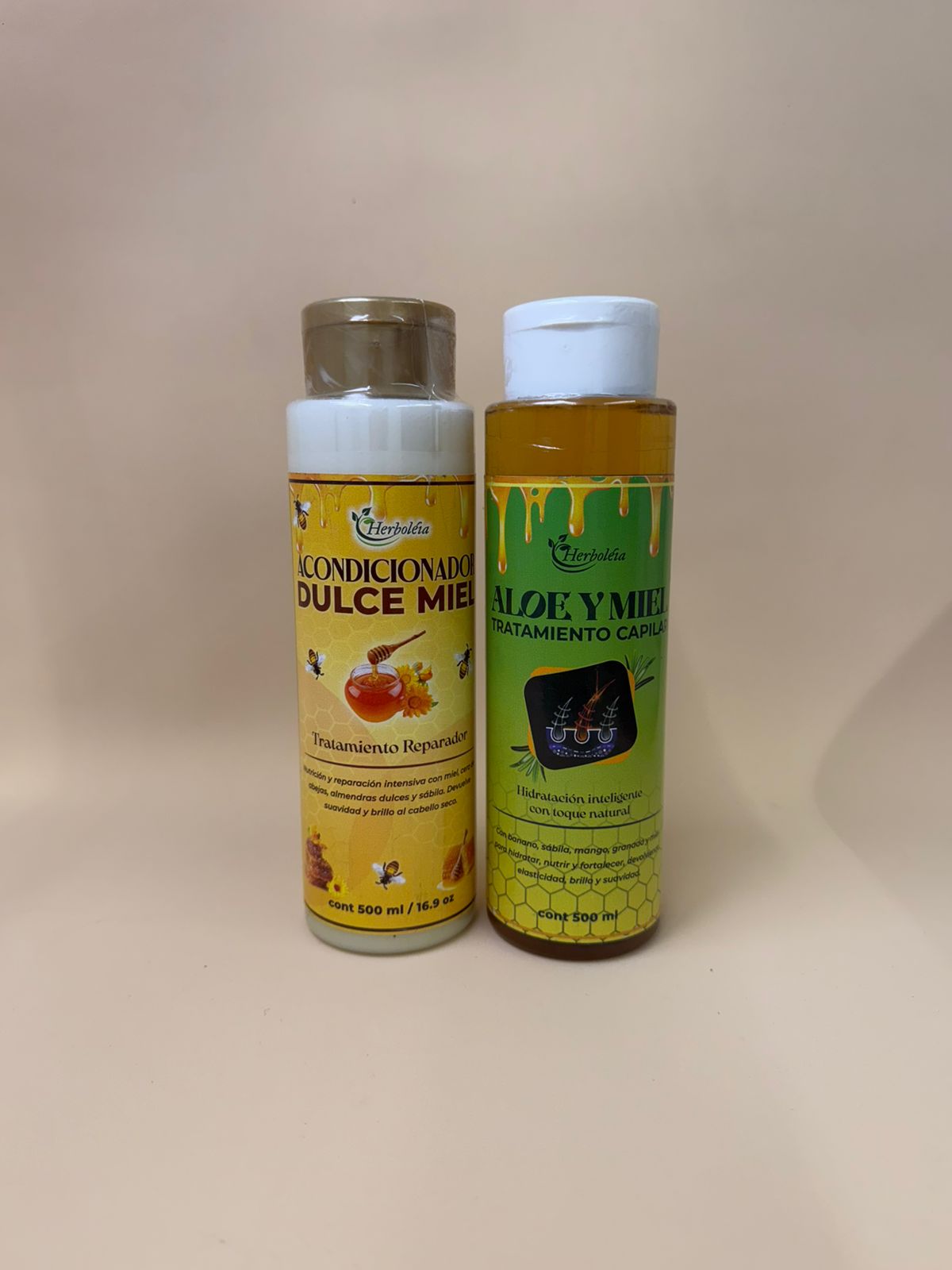 Shampoo aloe vera miel natural Colombia - Herboléia