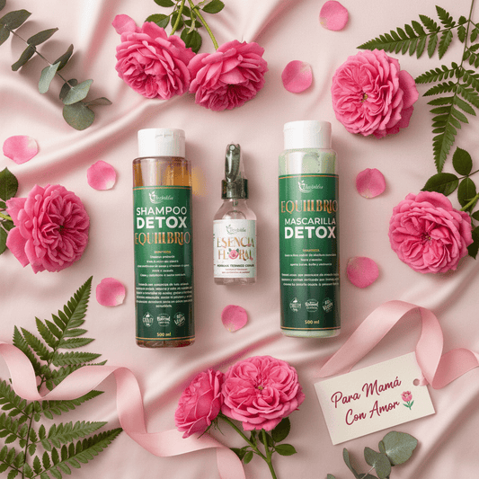 Kit Mamá Florecida — Día de la Madre 💐 Champú + Acondicionador + Perfume Capilar - Herboléia
