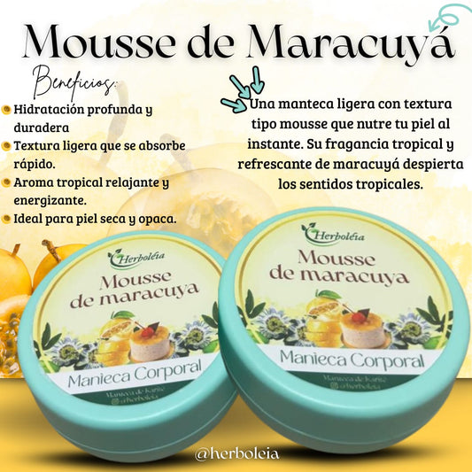 Crema Corporal de Maracuyá Mousse | Mantequilla Corporal Tropical Hidratante
