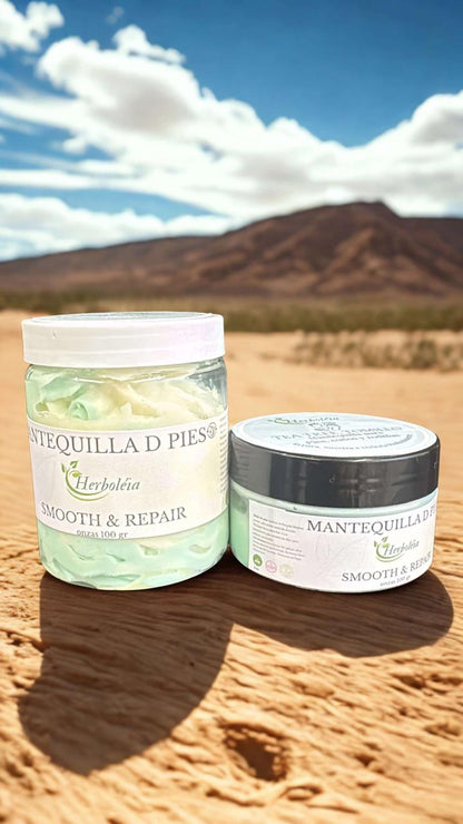 Crema para Pies Secos y Agrietados | Mantequilla Reparadora de Pies anti hongos Natural