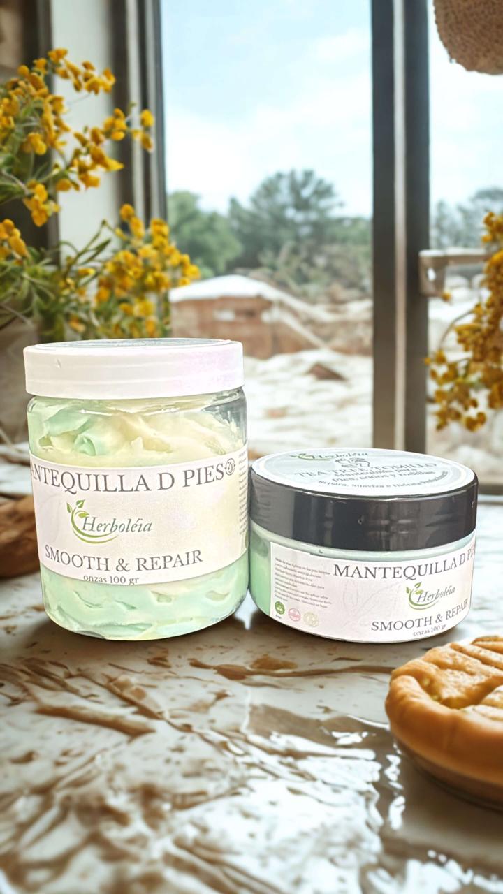 Crema para Pies Secos y Agrietados | Mantequilla Reparadora de Pies anti hongos Natural