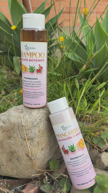 Shampu y Acondicionador para Cabello Dañado | Hidratación y Reparación Natural